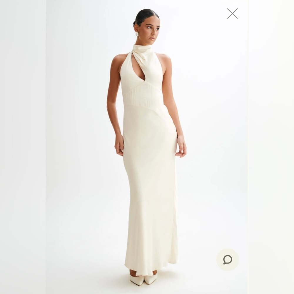 Meshki - Belladonna - Satin Halter Maxi Dress (brand new with tags)